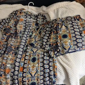 SHEIN Multicolor Patterned Women Shorts and Duster